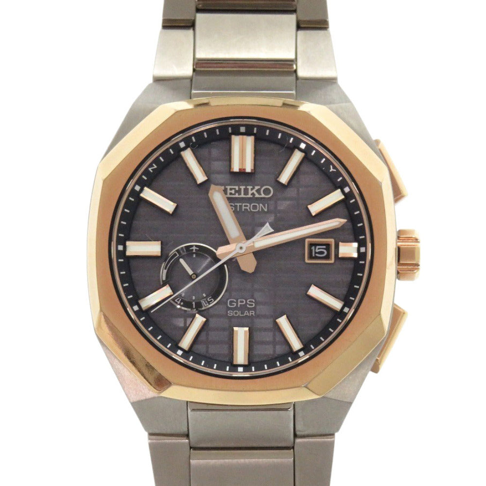 美品 セイコー アストロン ネクスター SBXD014 3X62-0AA0 グレー チタン GPS電波ソーラー 腕時計 1108【中古】SEIKO