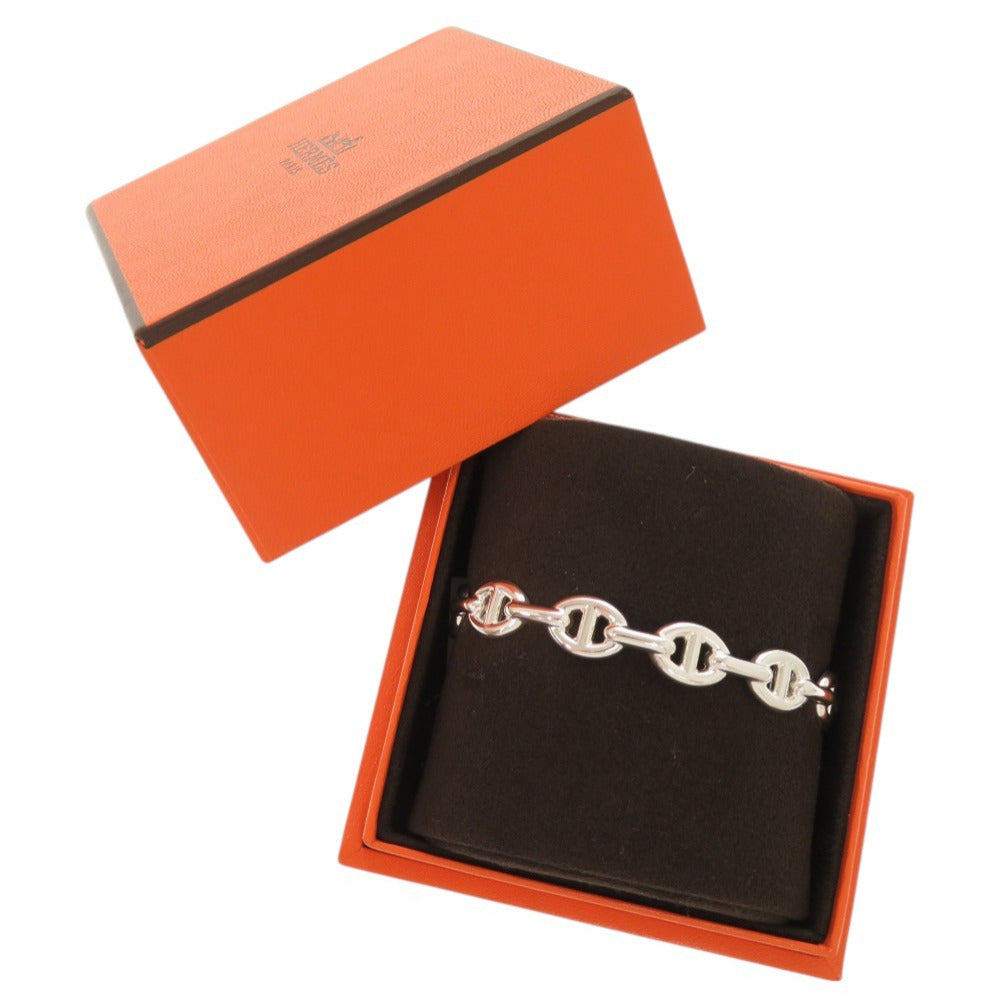 新品同様 エルメス シェーヌダンクル アンシェネ LG シルバー925 バングル 1124【中古】HERMES