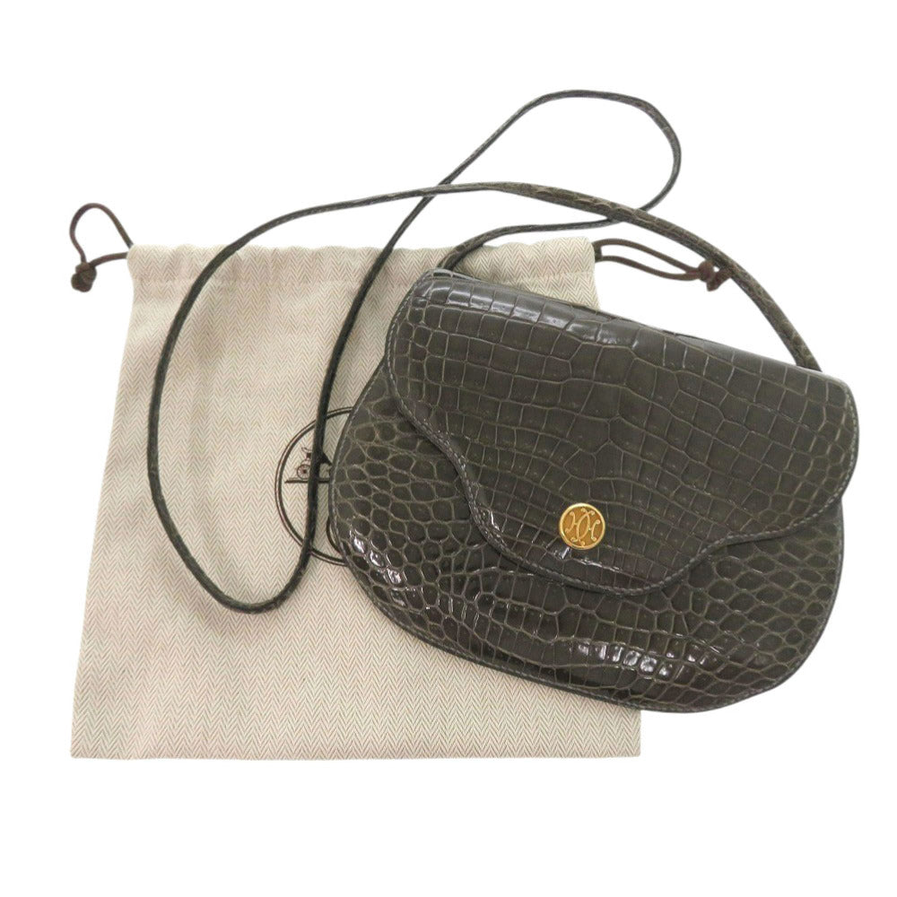 エルメス ポーラ ポロサス グレー系 ゴールド金具 ショルダーバッグ 1143【中古】HERMES