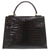 エルメス ケリー28 外縫い ポロサス ブラック ゴールド金具 〇V刻印 ハンドバッグ 黒 1157 【中古】 HERMES
