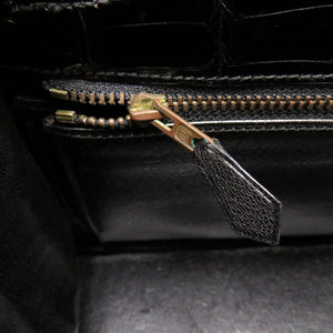 エルメス ケリー28 外縫い ポロサス ブラック ゴールド金具 〇V刻印 ハンドバッグ 黒 1157 【中古】 HERMES
