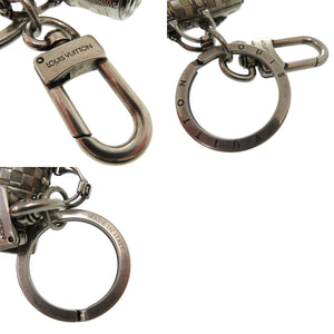 美品 ルイ ヴィトン ザ キーポル チャーム ダミエ キーホルダー M00023 メタル シルバー LV 1158【中古】LOUIS VUITTON
