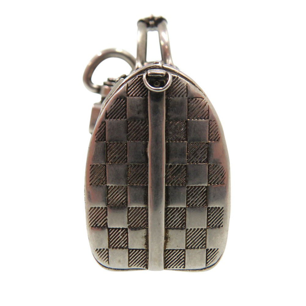 美品 ルイ ヴィトン ザ キーポル チャーム ダミエ キーホルダー M00023 メタル シルバー LV 1158【中古】LOUIS VUITTON