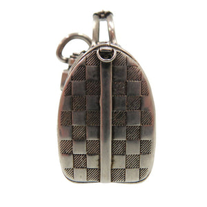 美品 ルイ ヴィトン ザ キーポル チャーム ダミエ キーホルダー M00023 メタル シルバー LV 1158【中古】LOUIS VUITTON