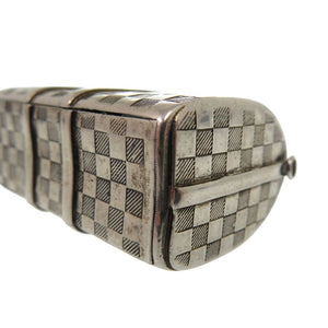 美品 ルイ ヴィトン ザ キーポル チャーム ダミエ キーホルダー M00023 メタル シルバー LV 1158【中古】LOUIS VUITTON