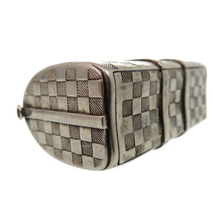 美品 ルイ ヴィトン ザ キーポル チャーム ダミエ キーホルダー M00023 メタル シルバー LV 1158【中古】LOUIS VUITTON