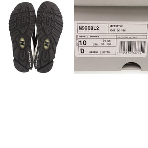 未使用品 ニューバランス M990BL2 スニーカー スウェード USA ブラック 1176【中古】NEW BALANCE