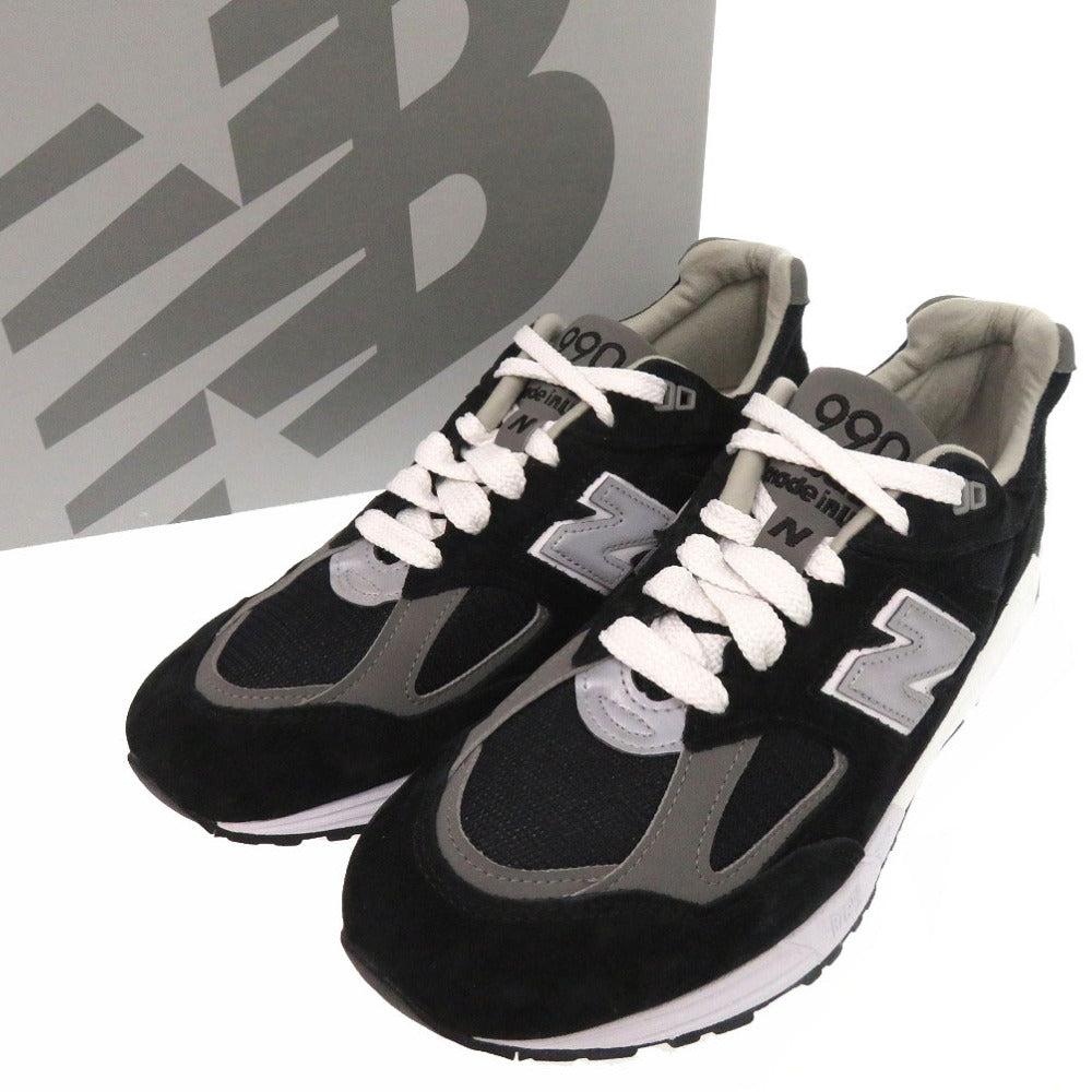 未使用品 ニューバランス M990BL2 スニーカー スウェード USA ブラック 1176【中古】NEW BALANCE