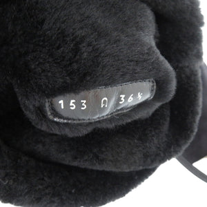 ミュウミュウ ムートンブーツ ビジュー ムートン 23.5cm ブラック 黒 ブーツ 1190【中古】MIUMIU