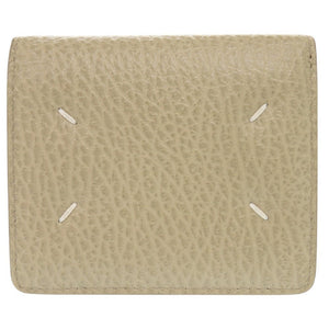 美品 メゾン マルジェラ 4ステッチ レザー ベージュ 二つ折り財布 1199【中古】Maison Margiela