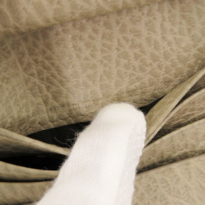 美品 メゾン マルジェラ 4ステッチ レザー ベージュ 二つ折り財布 1199【中古】Maison Margiela
