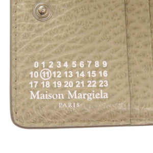 美品 メゾン マルジェラ 4ステッチ レザー ベージュ 二つ折り財布 1199【中古】Maison Margiela