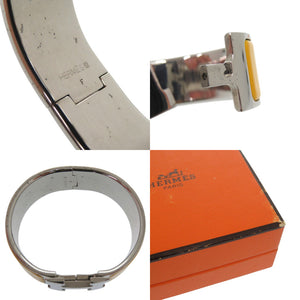 美品 エルメス クリック クラックH GM ブレスレット メタル エナメル イエロー F刻印 1200【中古】HERMES