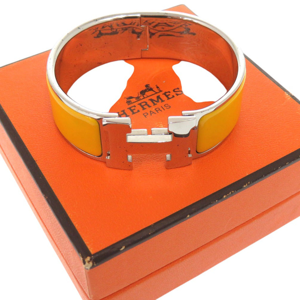 美品 エルメス クリック クラックH GM ブレスレット メタル エナメル イエロー F刻印 1200【中古】HERMES