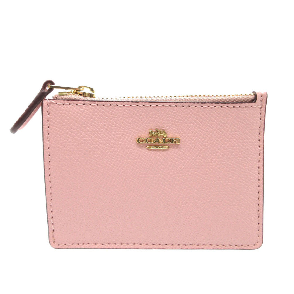 未使用品 コーチ フラグメントケース パスケース コインケース レザー ピンク 1205【中古】COACH