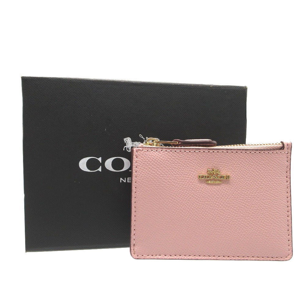 未使用品 コーチ フラグメントケース パスケース コインケース レザー ピンク 1205【中古】COACH