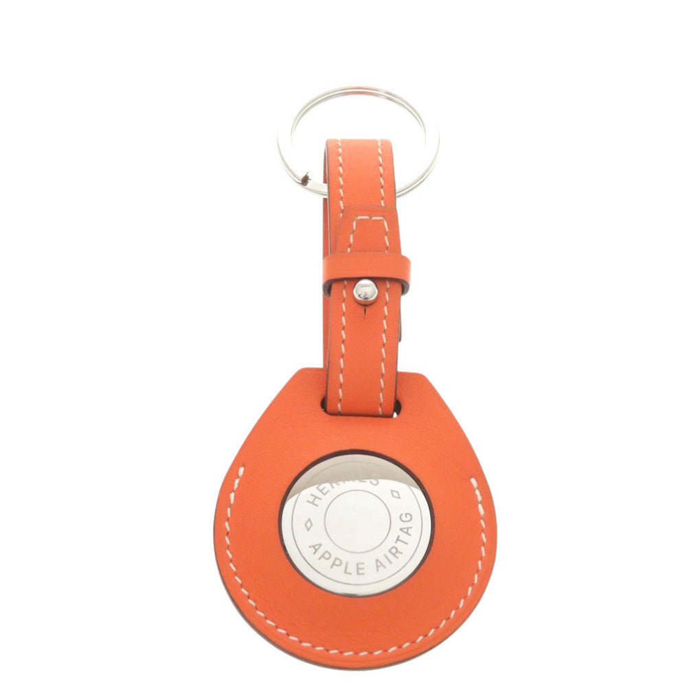 新品同様 エルメス Apple AirTag エアタグ アップル ヴォースイフト オレンジ Z刻印(2021年製) バッグアクセサリー 1218【中古】HERMES