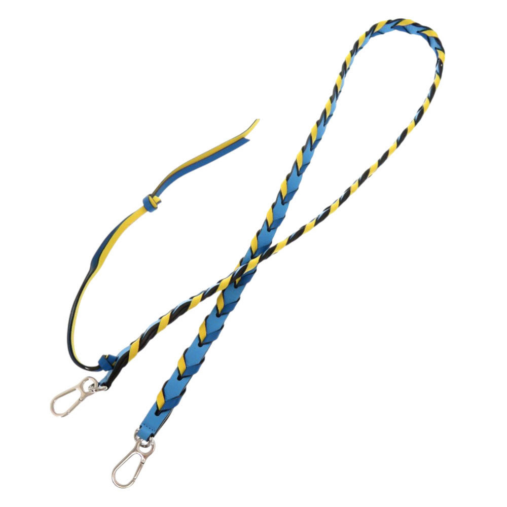 新品同様 ロエベ ブレイデッド レザー マルチカラー ショルダーストラップ 1219【中古】LOEWE