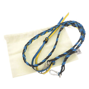 新品同様 ロエベ ブレイデッド レザー マルチカラー ショルダーストラップ 1219【中古】LOEWE