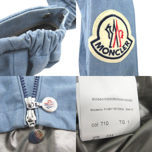 美品 モンクレール NIORTAISE ジャケット F10911B72300 ブルゾン コットン ブルー 1221【中古】MONCLER