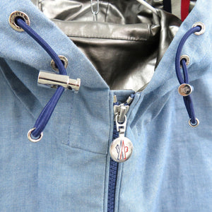 美品 モンクレール NIORTAISE ジャケット F10911B72300 ブルゾン コットン ブルー 1221【中古】MONCLER
