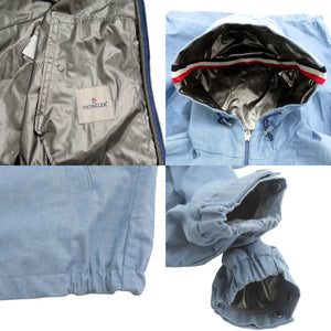 美品 モンクレール NIORTAISE ジャケット F10911B72300 ブルゾン コットン ブルー 1221【中古】MONCLER