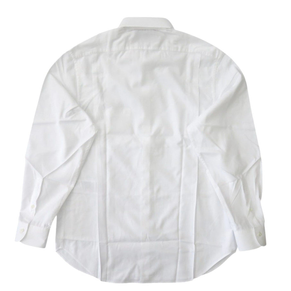 未使用 グッチ ビジネスシャツ ロゴ刺繍 699560 ZAJOM コットン ホワイト 長袖シャツ 白 1224【中古】GUCCI