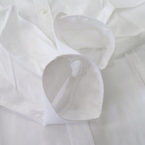 未使用 グッチ ビジネスシャツ ロゴ刺繍 699560 ZAJOM コットン ホワイト 長袖シャツ 白 1224【中古】GUCCI