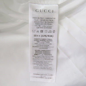 未使用 グッチ ビジネスシャツ ロゴ刺繍 699560 ZAJOM コットン ホワイト 長袖シャツ 白 1224【中古】GUCCI
