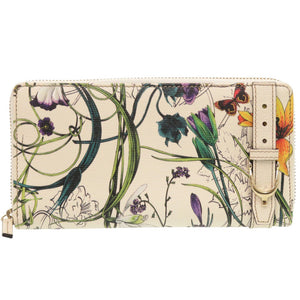未使用 グッチ ラウンドファスナー フローラ 309758 レザー マルチカラー 長財布 1236【中古】GUCCI