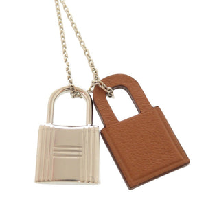未使用品 エルメス オーケリー PM ペンダント メタル レザー ゴールド D刻印(2019年製) ネックレス 1240【中古】HERMES