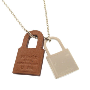 未使用品 エルメス オーケリー PM ペンダント メタル レザー ゴールド D刻印(2019年製) ネックレス 1240【中古】HERMES