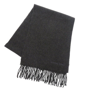 未使用 ハンティングワールド カシミヤ チャコールグレー マフラー 1241【中古】HUNTING WORLD