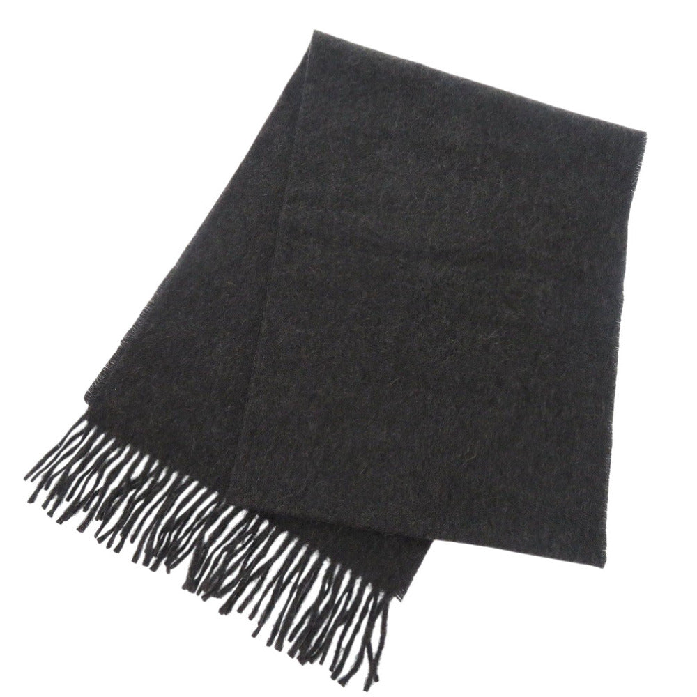 未使用 ハンティングワールド カシミヤ チャコールグレー マフラー 1241【中古】HUNTING WORLD