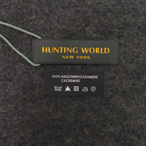 未使用 ハンティングワールド カシミヤ チャコールグレー マフラー 1241【中古】HUNTING WORLD