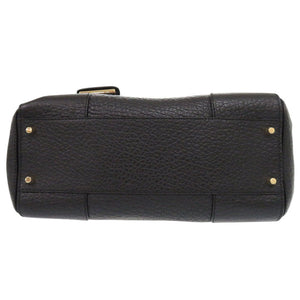 新品同様 バーバリー レザー ブラック 2WAY ハンドバッグ ショルダーバッグ 黒 1242【中古】BURBERRY