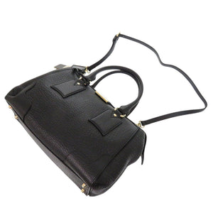 新品同様 バーバリー レザー ブラック 2WAY ハンドバッグ ショルダーバッグ 黒 1242【中古】BURBERRY