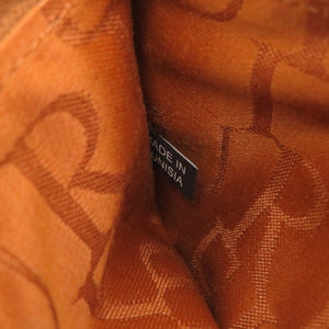 新品同様 フルラ リボン レザー オレンジ 長財布 1244【中古】Furla