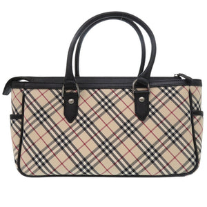 美品 バーバリー ノバチェック ハンドバッグ レザー コットン マルチカラー 1252【中古】BURBERRY