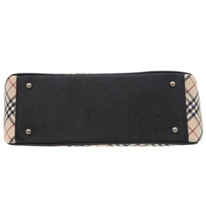 美品 バーバリー ノバチェック ハンドバッグ レザー コットン マルチカラー 1252【中古】BURBERRY