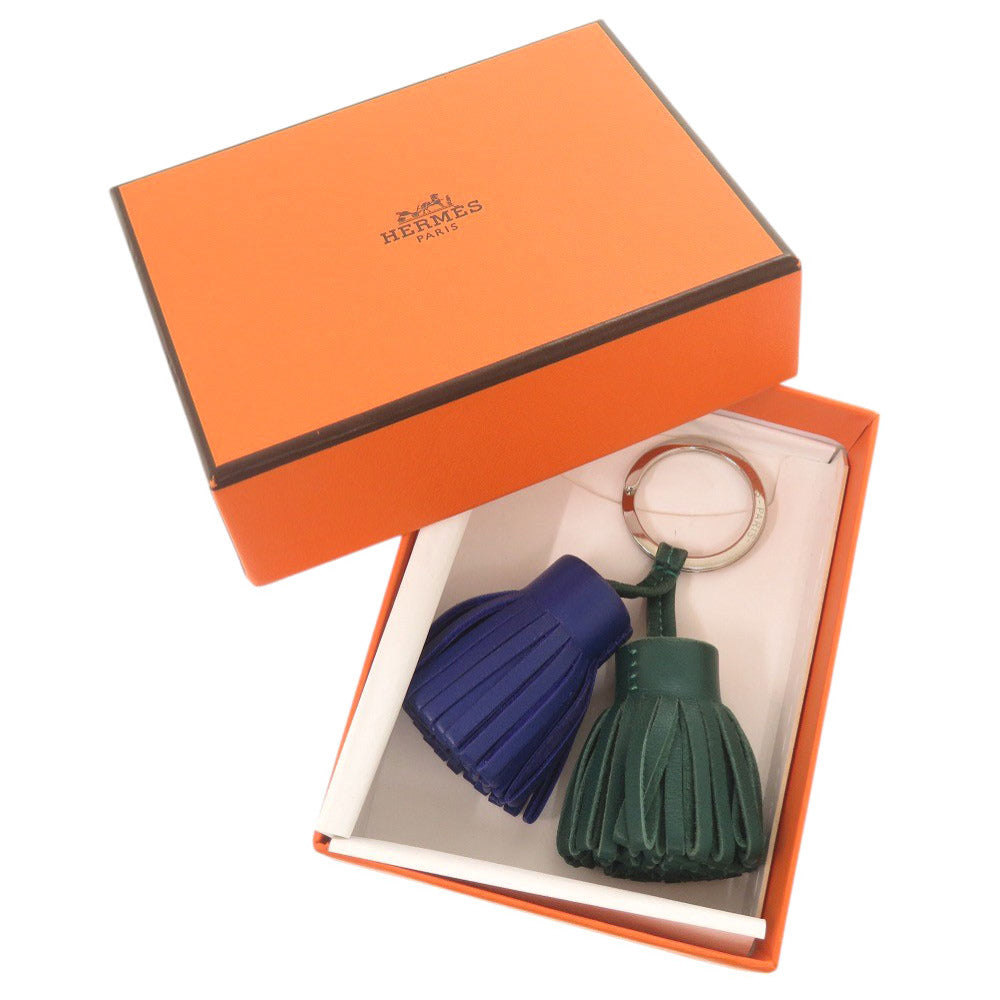 美品 エルメス カルメンウノドス アニョーミロ マラカイト ブルーエレクトリック キーホルダー チャーム 1263【中古】HERMES