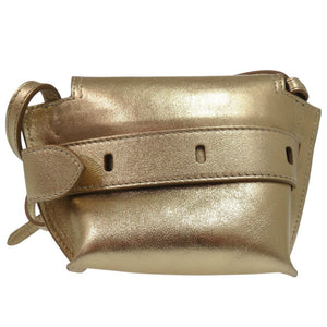 新品同様 ジェイアンドエムデヴィッドソン ナノベルト Nanno Belt ショルダーバッグ ポシェット 1877N 7471 レザー ゴールド 1269【中古】J&M Davidson