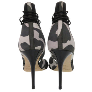 未使用品 ジミーチュウ CAMOLEO PRINT レースアップ パンプス MYRTLE 85 迷彩 カモフラ 編み上げ スウェード 1273【中古】JIMMY CHOO