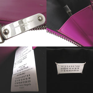 美品 メゾン マルジェラ クラッチバッグ フラットポーチ 4ステッチ S36WF0148 SX8403 レザー パープル 1274【中古】Maison Margiela