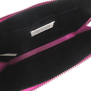 美品 メゾン マルジェラ クラッチバッグ フラットポーチ 4ステッチ S36WF0148 SX8403 レザー パープル 1274【中古】Maison Margiela