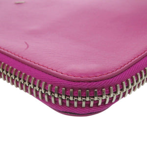 美品 メゾン マルジェラ クラッチバッグ フラットポーチ 4ステッチ S36WF0148 SX8403 レザー パープル 1274【中古】Maison Margiela