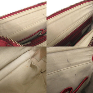美品 バーバリー ノバチェック レザー キャンバス レッド ベージュ ハンドバッグ 1280【中古】BURBERRY