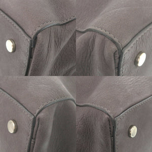 美品 オルチアーニ レザー グレー 2WAY ハンドバッグ ショルダーバッグ 1283【中古】ORCIANI