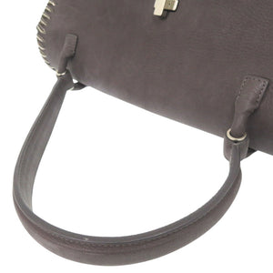 美品 オルチアーニ レザー グレー 2WAY ハンドバッグ ショルダーバッグ 1283【中古】ORCIANI