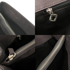 美品 オルチアーニ レザー グレー 2WAY ハンドバッグ ショルダーバッグ 1283【中古】ORCIANI